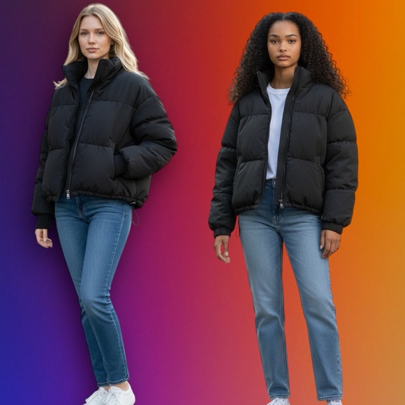Divided Jackets & Blazers - H&M Black Puffer Jacket - Women's Insulated Coat